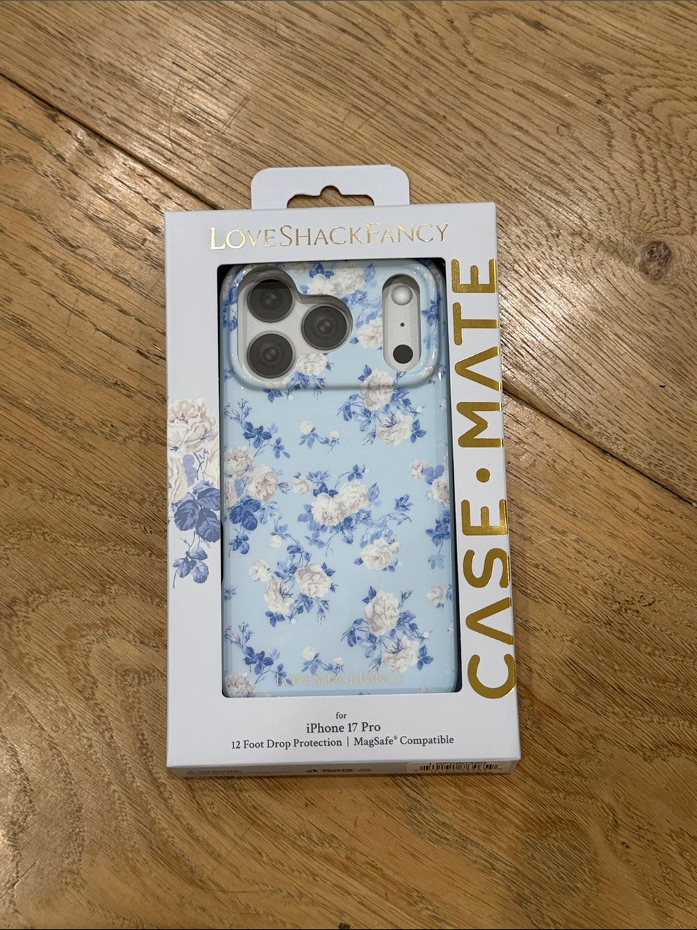 LoveShackFancy Blue Floral iPhone Case for iPhone 17 Pro